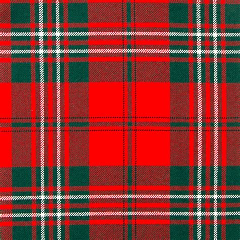 Scott Red Modern Heavy Weight Tartan Fabric Lochcarron Of Scotland