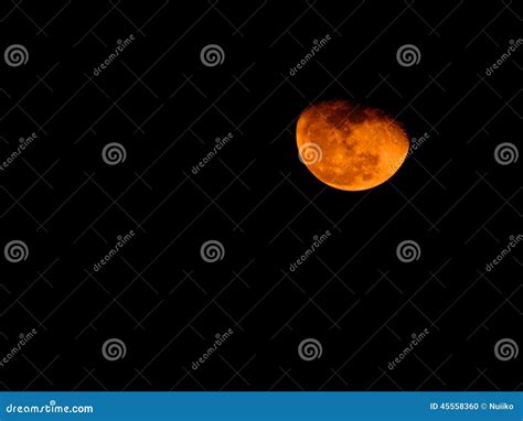 Orange Moon Stock Photo Image Of Bloody Judgement Eclipse 45558360