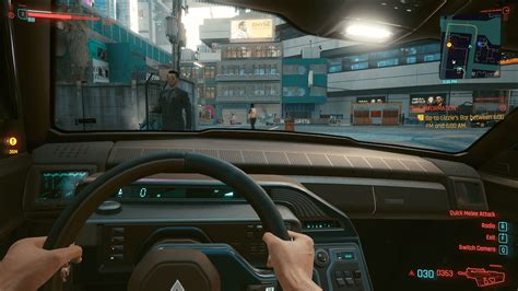 Driving Cyberpunk 2077 Interface In Game