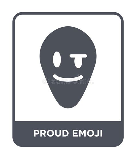 Proud Emoji Icon In Trendy Design Style Proud Emoji Icon Isolated On