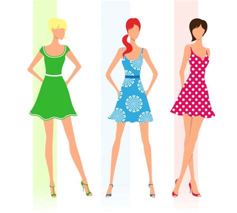 Beautiful Sexy Girls In Short Dresses Stock Vector Image By ©humming89 13257389
