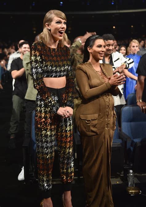 Taylor Swift And Kim Kardashian React To Kanye At Vmas 2015 Popsugar Celebrity Photo 8