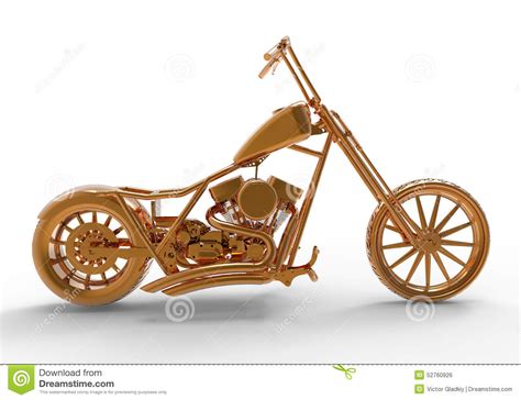 Golden Motorcycle Stock Illustration Illustration Of Ride 52760926