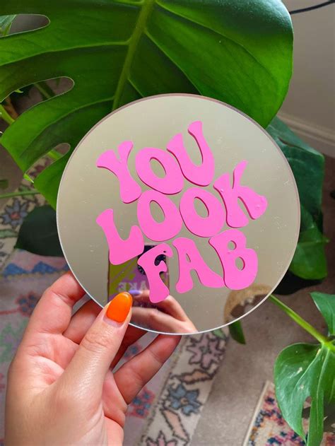 You Look Fab Mini Disc Mirror Lots Of Colours Etsy Uk You Look Fab