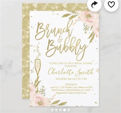 Rose Gold Brunch Bubbly Boho Bridal Shower Invitation Artofit