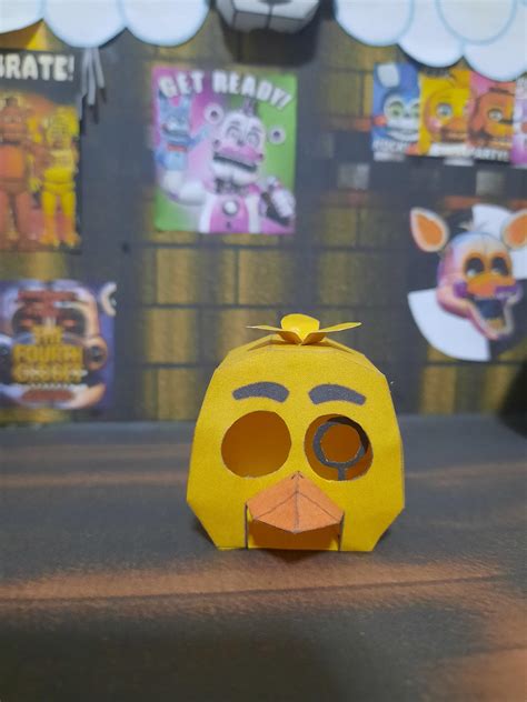 Papercraft Fnaf 3 Head Chica By Papermake On Deviantart