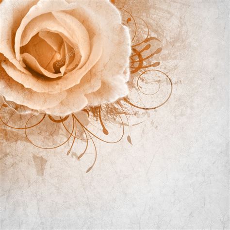 Beige Wedding Background With Roses — Stock Photo © Oapril 7252863