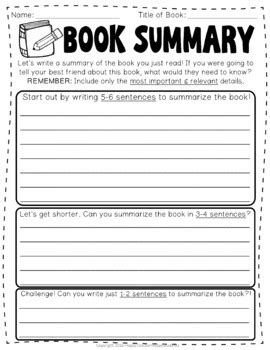 Essie laughs, a tinkling sound so unlike the cackles of the other girls at school. Book Summary AND Chapter Summary Worksheets: Templates for ...