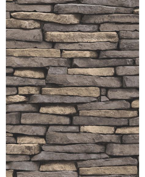 Natural Slate Stone Effect Wallpaper Fine Decor