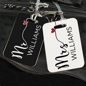 Mr And Mrs Personalized Luggage Tag Giftsforyounow