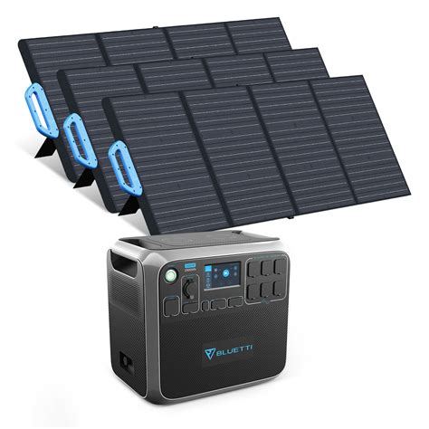 Bluetti Portable Power Station Ac200pwith 3 120w Solar Panels 2000wh