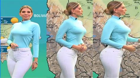 ⚡🍑💥 Anabel Angus 2020 Hermosa 💄 En Sexy Pantalones Ajustados Y Escote Chica Del Clima Youtube