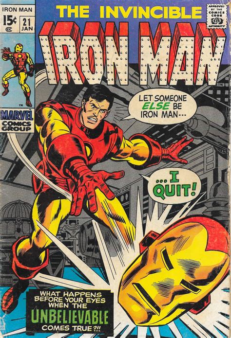 1970 Iron Man Comic Book 21 015 Cent First Appearance Of Etsy
