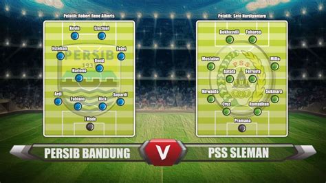 Prediksi Susunan Pemain Liga 1 Persib Bandung Vs Pss Sleman Youtube