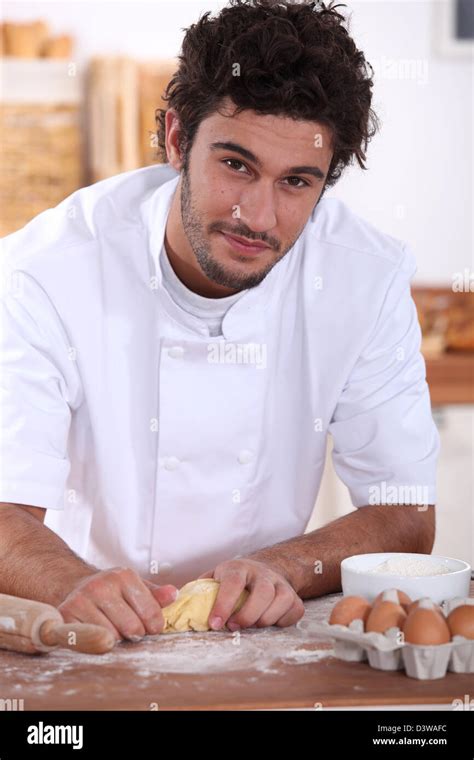 Pastry Cook At Work Stock Photo Alamy