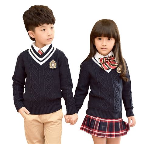 Children School Uniforms 2019 New Autumn Winter Clothes School Uniforms
