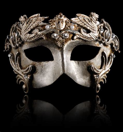 Colombina Barocco Grifone Silver Venezianische Maske Venezianisch