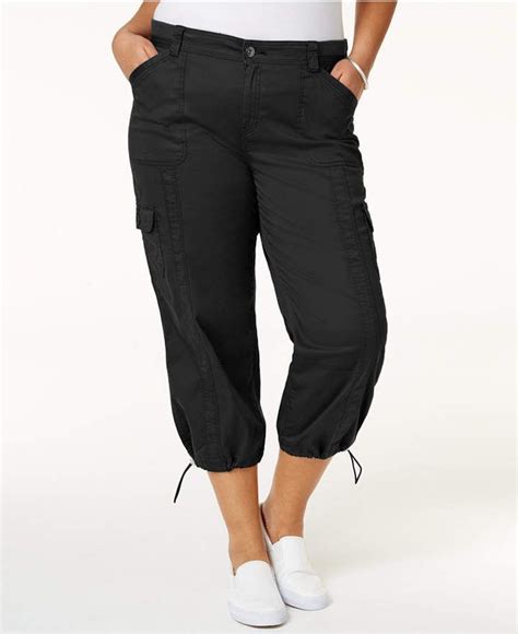 Styleandco Style And Co Plus Size Capri Cargo Pants Created For Macys