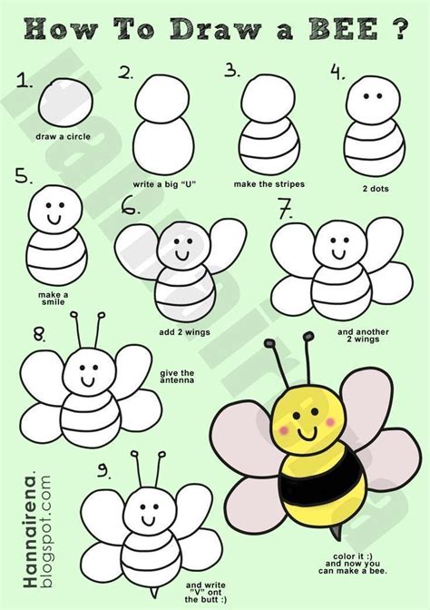 How To Draw A Honey Bee Step By Step Honeysh