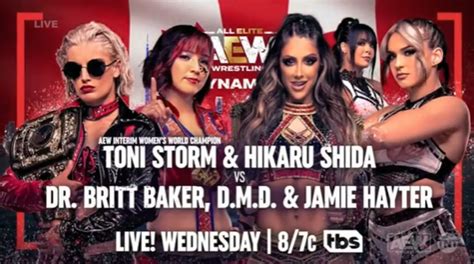 Toni Storm And Hikaru Shida Vs Jamie Hayter And Britt Baker On Dynamite R
