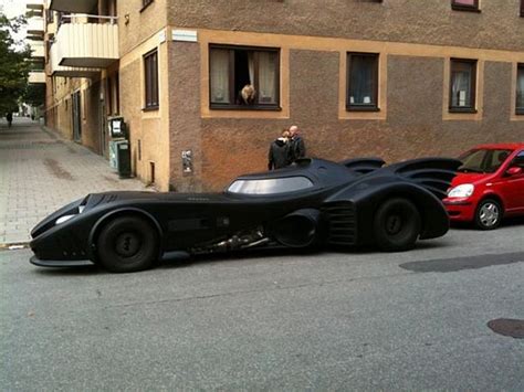 Real Life Batmobile Replica Shows Up In Sweden Totes Built In Machine Gun