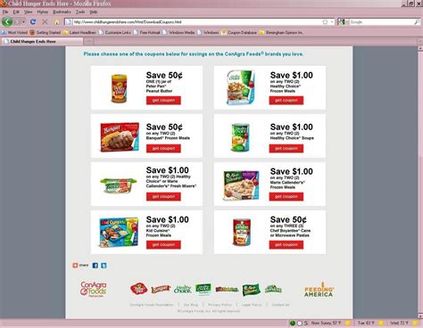 ConAgra Coupons from Child Hunger Ends Here Program (Peanut Butter