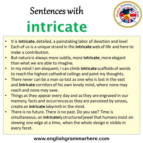 Sentences With Intricate Intricate In A Sentence In English Sentences