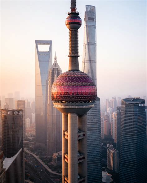 Oriental Pearl Tv Tower Shanghai Tower Jin Mao Tower And Shanghai World