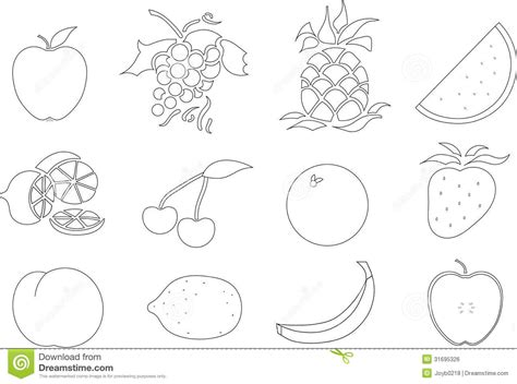 Peach coloring page to color, print or download. Fruit Salad Coloring Page at GetColorings.com | Free ...