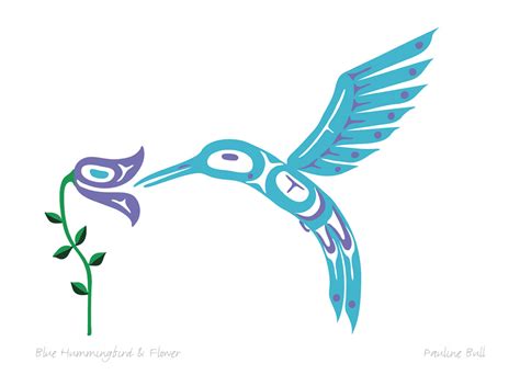 See more ideas about indian tattoo, native american tattoos, native american girls. Blue Hummingbird & Flower POD860 | Sa-Cinn Native Enterprises