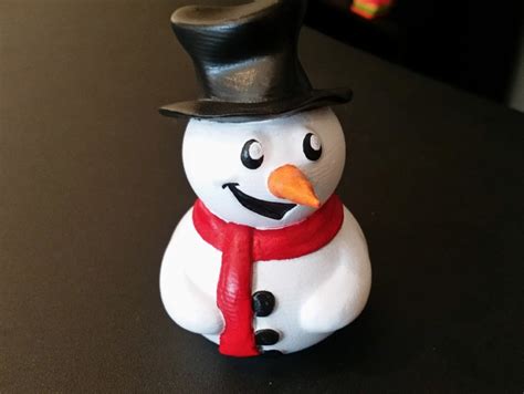 Download Free Stl File Cute Snowman 3d Print Design ・ Cults