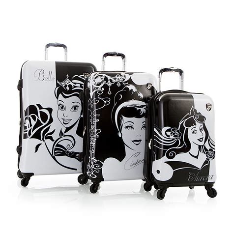 disney luggage for girls princess hard side 3pcs spinner set 21 26 30 ebay