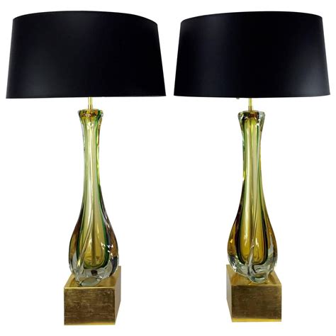 Midcentury Modern Pair Of Murano Glass Table Lamps By Seguso Glass Table Lamp Table Lamp Lamp