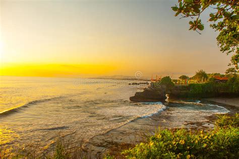 Nature Landscape Sunset On The Tropical Bali Island Indonesia Stock
