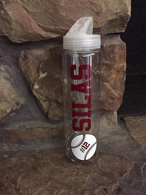 Personalized Baseball Water Bottle Team T Custom Made Etsy