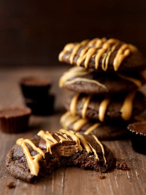 chocolate peanut butter cup cookies completely delicious