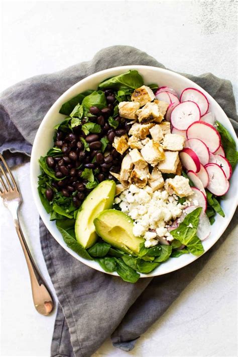 Chicken And Black Bean Spinach Salad Girl Gone Gourmet