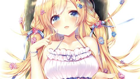 Download 1920x1080 Wallpaper Blonde Anime Girl Beautiful Blue Eyes Full Hd Hdtv Fhd 1080p