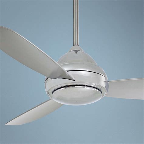 Ceiling fan featuring acrylic blades and steel frame. 44" Minka Aire Concept I Polished Nickel Ceiling Fan ...