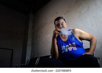 Man Enjoying Cigarettes Without Knowing Dangers Stock Photo Shutterstock