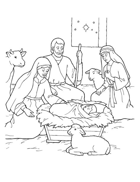 Nativity Mary Joseph Jesus And The Shepherds