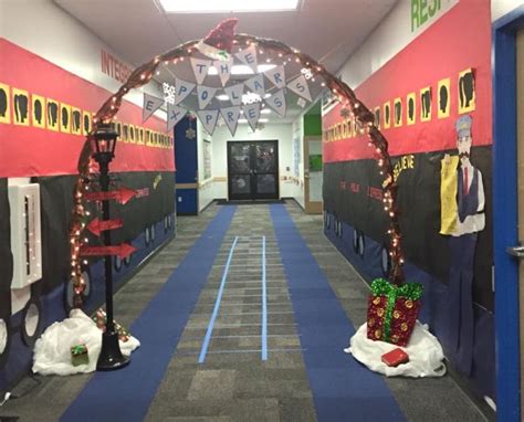 Polar Express In School Hallway Christmas Hallway School Hallways