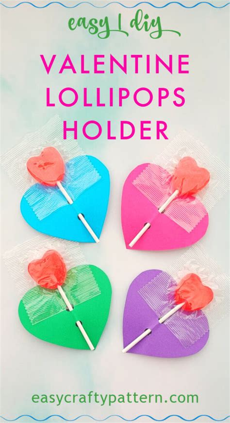 Heart Valentine Lollipop Holder Easy Crafty Pattern