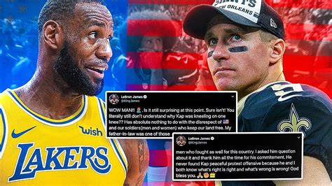 Lebron James Calls Out Drew Brees Youtube