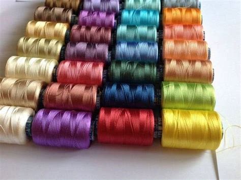100 Silk Embroidery Thread 800 Yards Spool Thread Line Etsy
