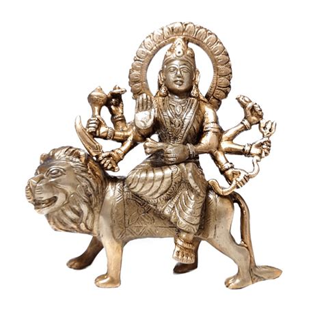 Buy Goddess Durga Metal Brass Sculpture Online Hindu Temple Stores