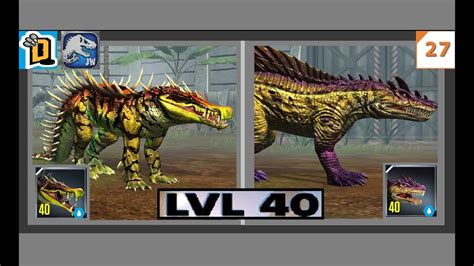 Jurassic World The Game Dinosaurs Kaprosuchus Postosuchus Max Level Ep Youtube