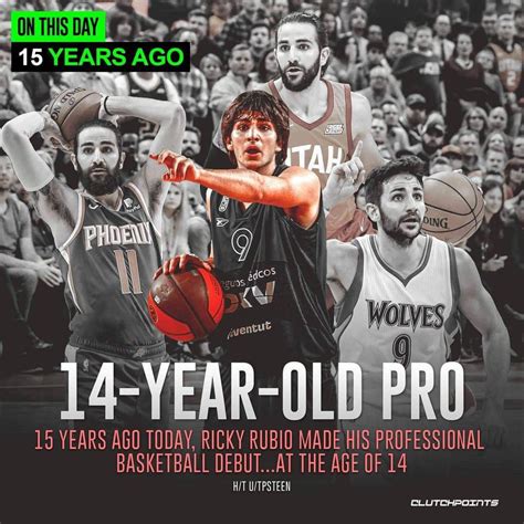 On This Day Ricky Rubio Made His Professional Debut At The Age Of 14