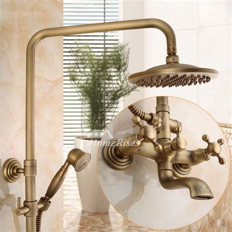 Elegant steam shower fixtures and shower panels are the perfect replacement for your old shower head. Outdoor Shower Fixtures Brushed Antique Brass Wall Mount ...