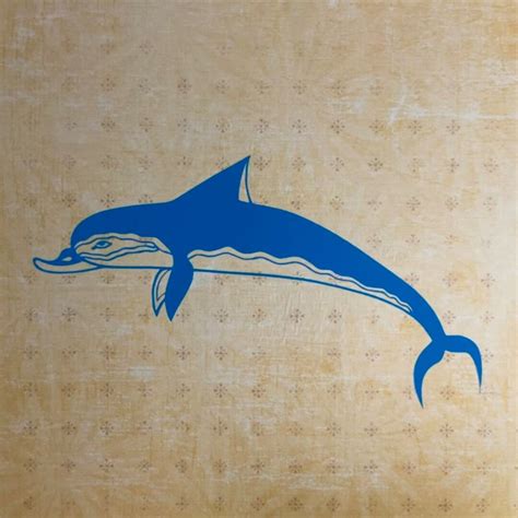 Dolphin Vinyl Decal Inspired By Minoan Fresco Paintings Etsy